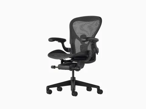 black mesh Aeron office chair 