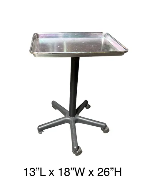 Rolling mayo stand stainless steel