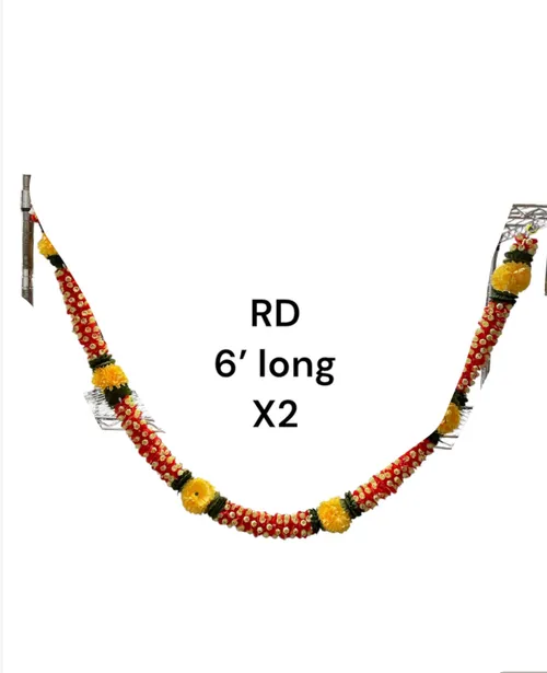 indian garland yellow red