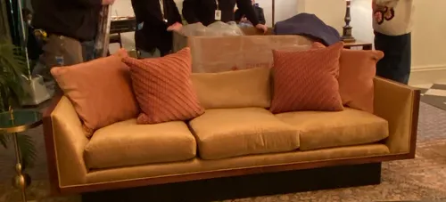 milo baughman thayer coggin rosewood case sofa 