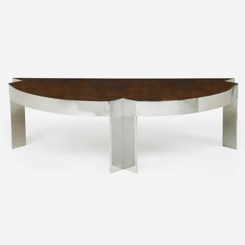 semi circle desk 1970s mezza luna  by rosen