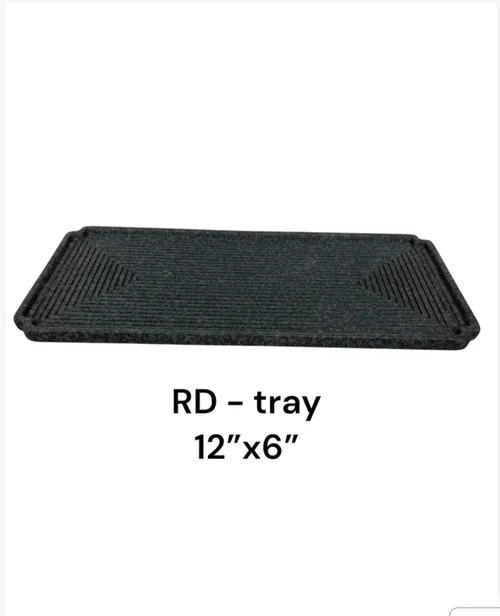 black tray with with rib design 12 x6