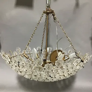 pendant chandelier flower crystals 