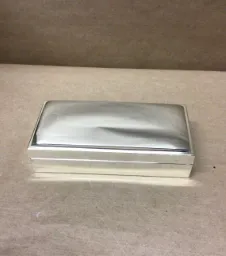 silver box rectangle jewlery box 10x 7x 3