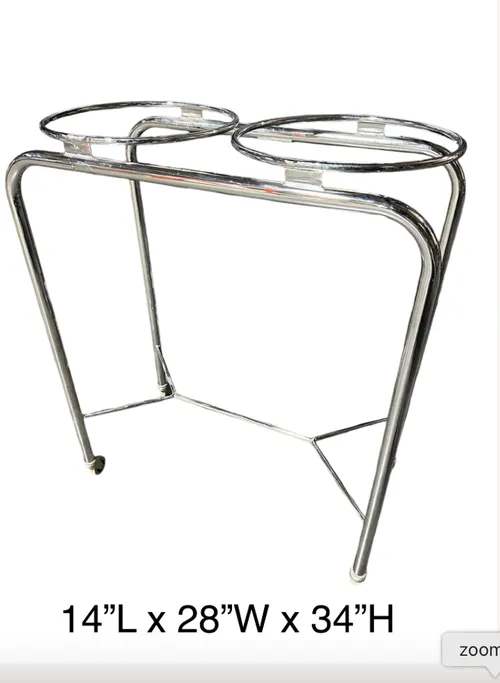 2 bowl organ basin stand  bowl holder stainless on wheels