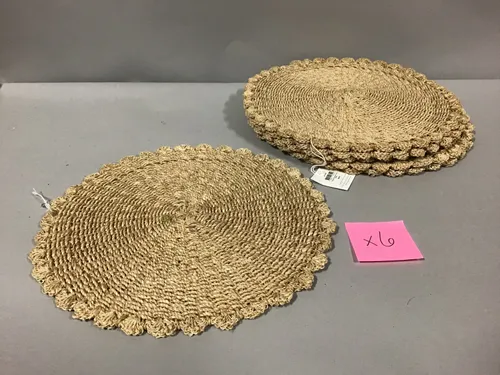 round woven placemats x6 catalina serena and lily