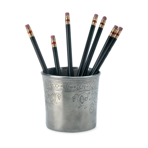 match engraved pencil cup