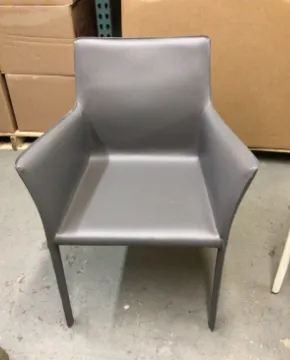 Jada armchair grey leather chairs