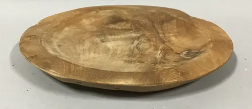 carved wood bowl plate 