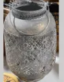 candle holder lantern perforated metal 