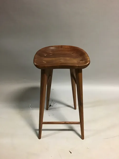 organic modernism taburet  wood bar stools counter height 16.5 x13x 29.5