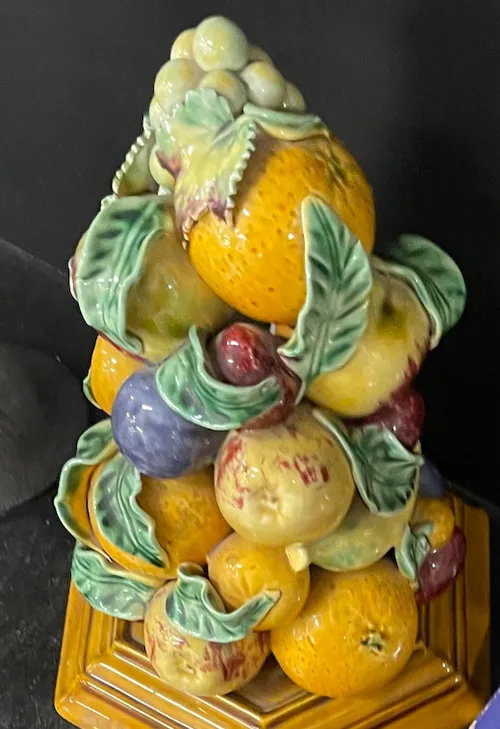 glazed ceramic fruit topiary tree 