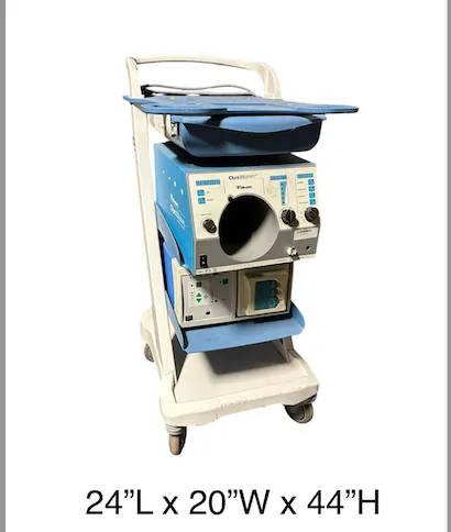 opti mumm smoke evecuator vintage on a cart