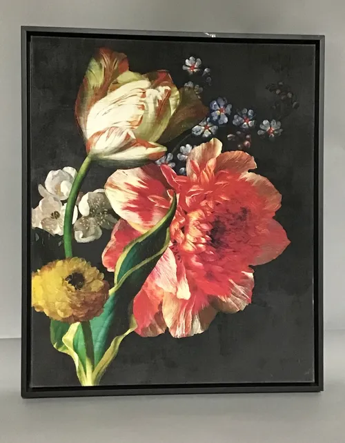 floral tulips art on black the met archives  