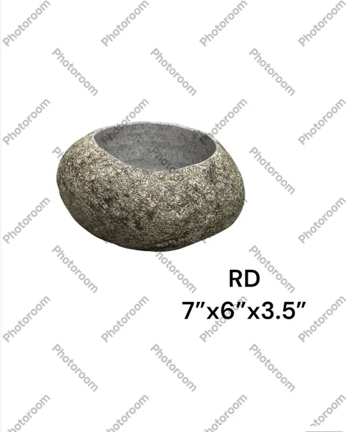 gray stone candle holder 