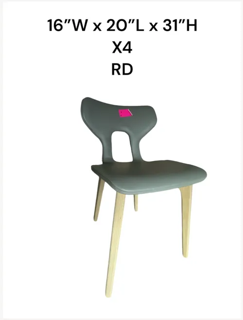 roche bobois circa chair grey leather white pickled wood legs 