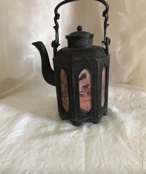 antique chinese teapot Multi-Color print, 1850-1899 Antique Chinese Teapot