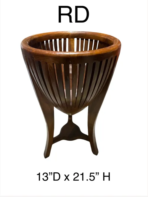 wood footed plant stand  english regency style