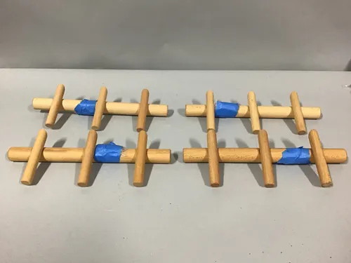 3 peg wooden wall hooks 