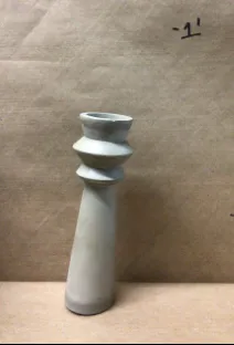 spiral gray geo vase