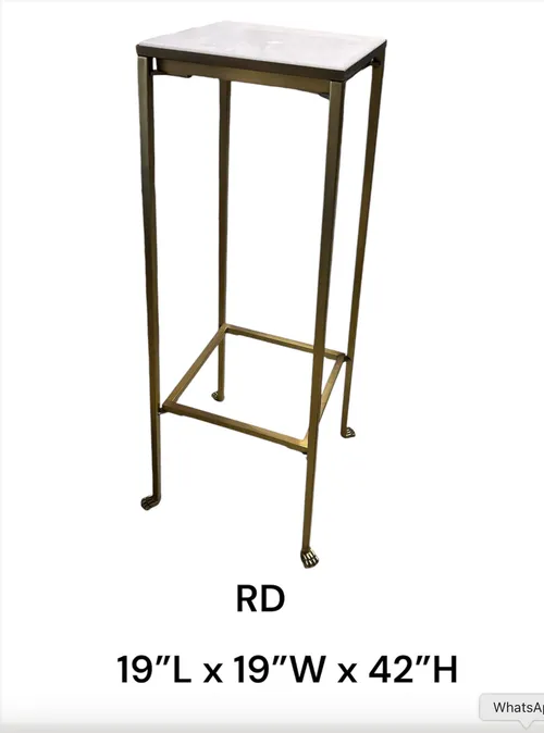 marble top pedestal gold leg with small feet arteriors modern pygmalion