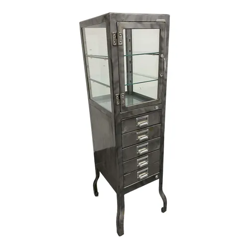 pharmacy cabinet Dulton  metal with drawers 16Lx14w x51h