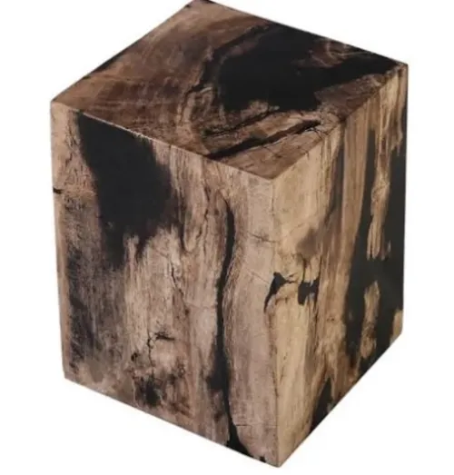 organic petrified wood accent table rectangular