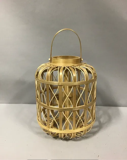 woven bamboo lantern with handle 