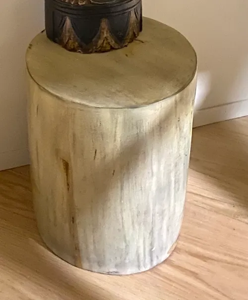 wooden drum pedestal / stool 