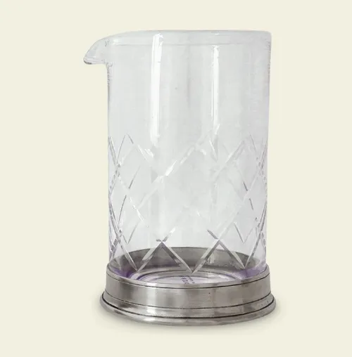 Match cut crystal mixing glass  