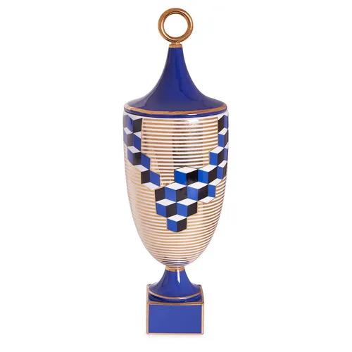  Versailles cube urn Jonathan Adler with top