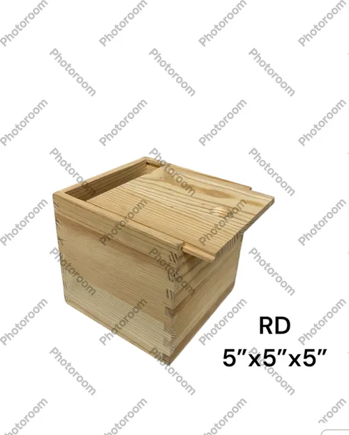 wood box sliding top 5x5x5