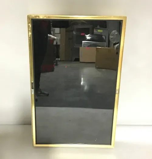 brass and glass jewelry display box 