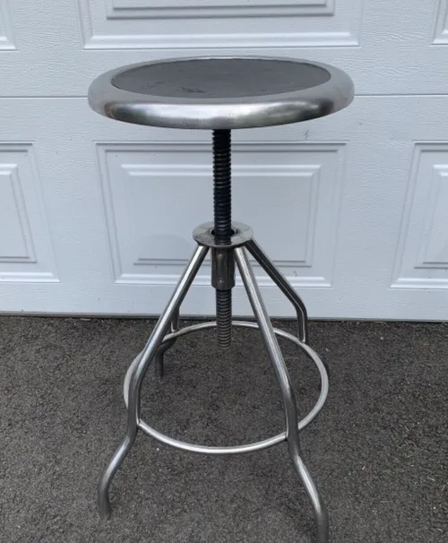 stainless steel medical adjustable stool vintage blinkman 