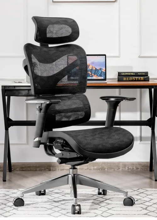 black mesh task chair office ergonomic 