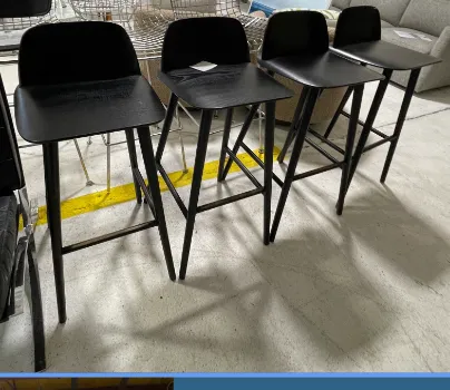 black muuto stools bar height 