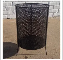 richard galef trash bin black expanded metal 