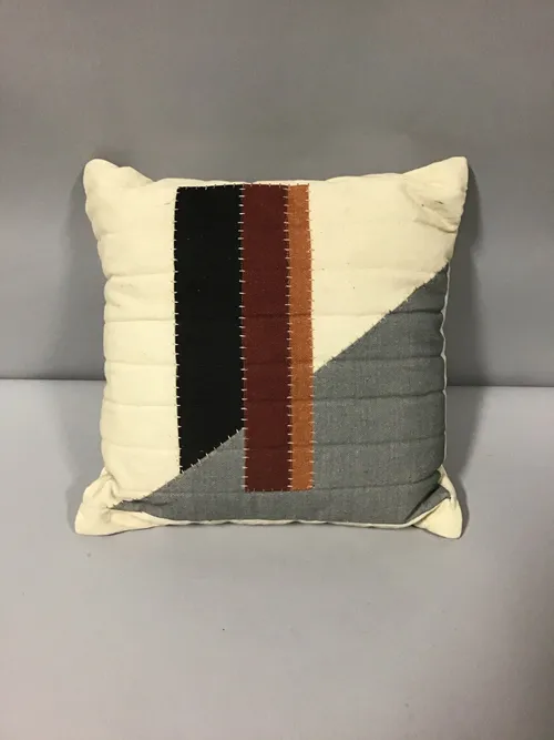 square pillow with graphic