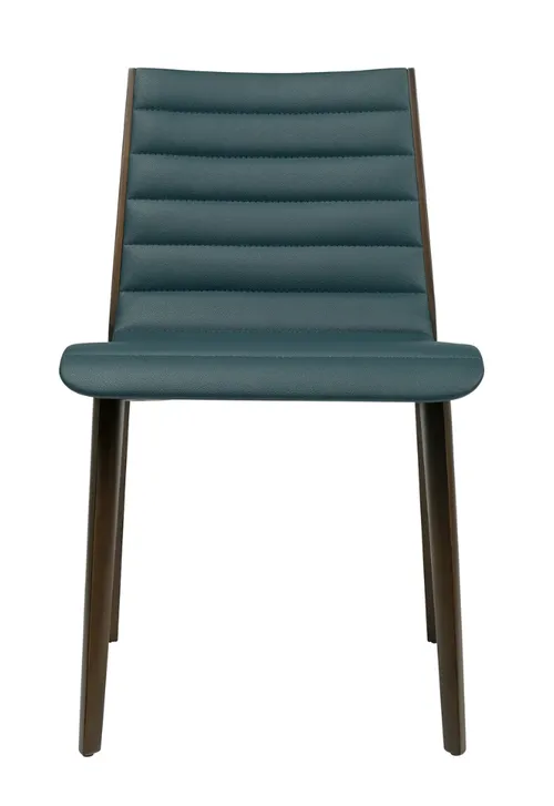 madison blue wood legs side chair 