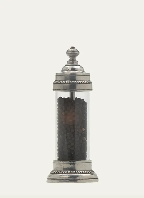 match toscana salt and pepper grinder pewter and glass