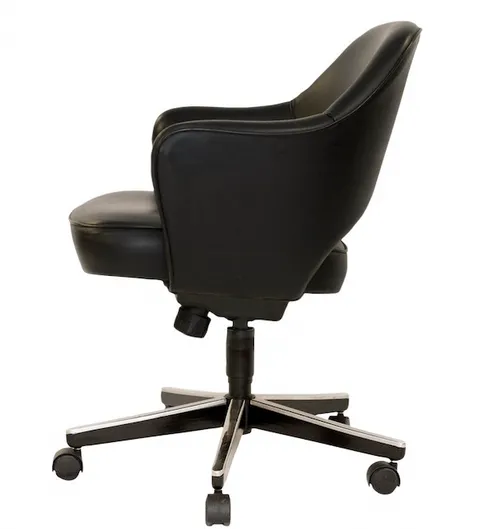 saarinen office chairs black with arms 
