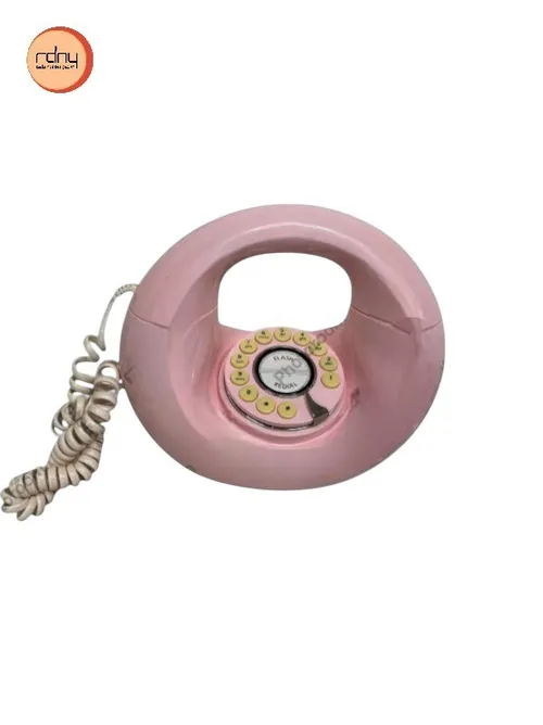 vintage cotton candy pink donut phone