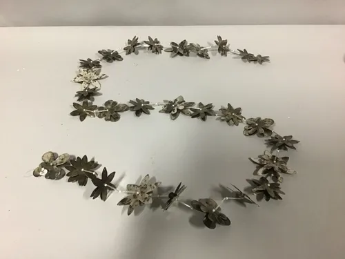  strand vintage tin garland flower 6