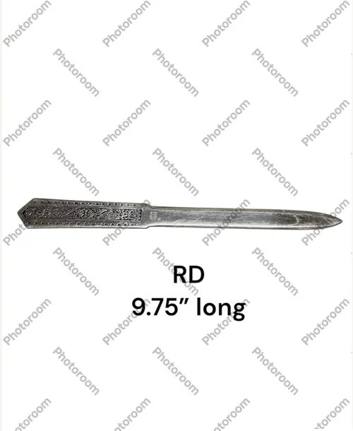 silver letter opener ,Vintage IDL No. 900 Scrollwork Stainless Steel Letter Opener Japan 10”