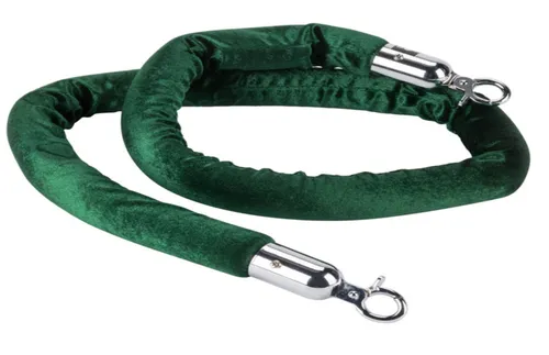 stanchion ropes red green blue gold ends 