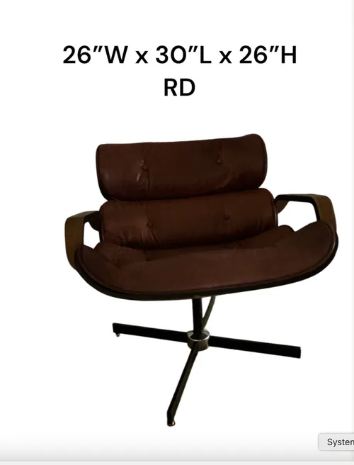 german pagholz plycraft leather lounge with arms recliner pedestal b