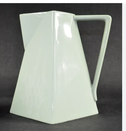 Ceramic modern square base pitcher