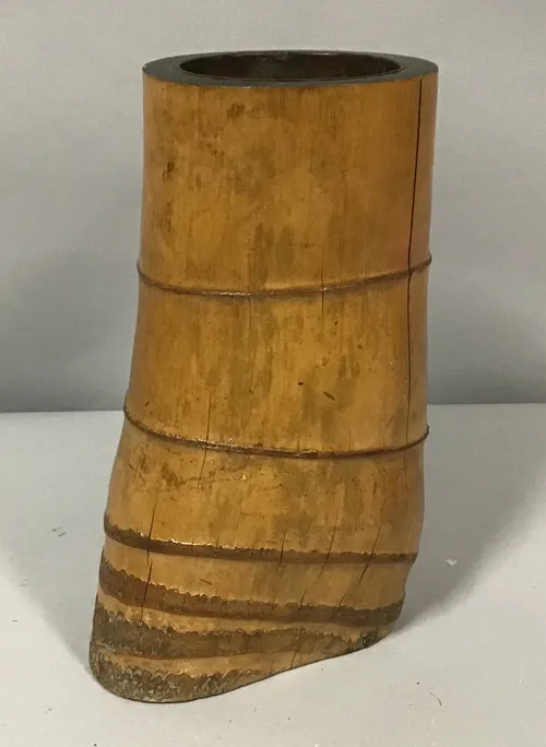 irregular bamboo vase 6.5x 6x 13