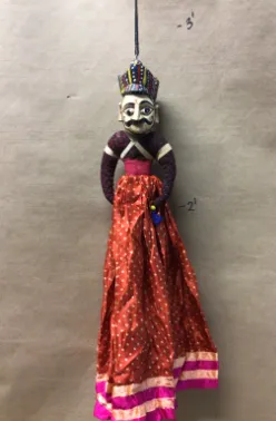 balinese puppet male red skirt 