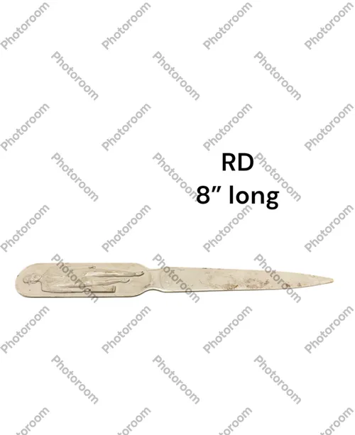 man walking relief letter opener silver